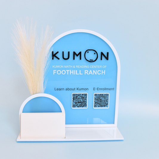 Custom Acrylic QR Code Stand – Business Display for Payments, Menus & Reviews