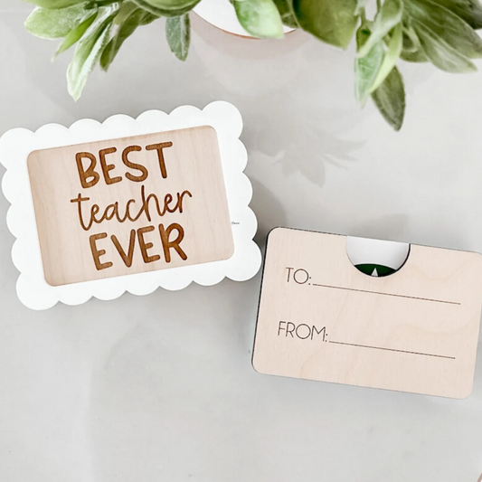 Best Teacher Gift Card Holder – Wooden Teacher Appreciation Gift