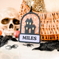 Personalized Haunted House Halloween Ornament – Custom Name Tag
